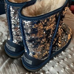 Blue & silver Sequin Ugg’s